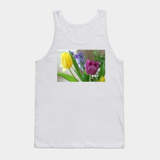 Yellow and Pink Tulips Tank Top